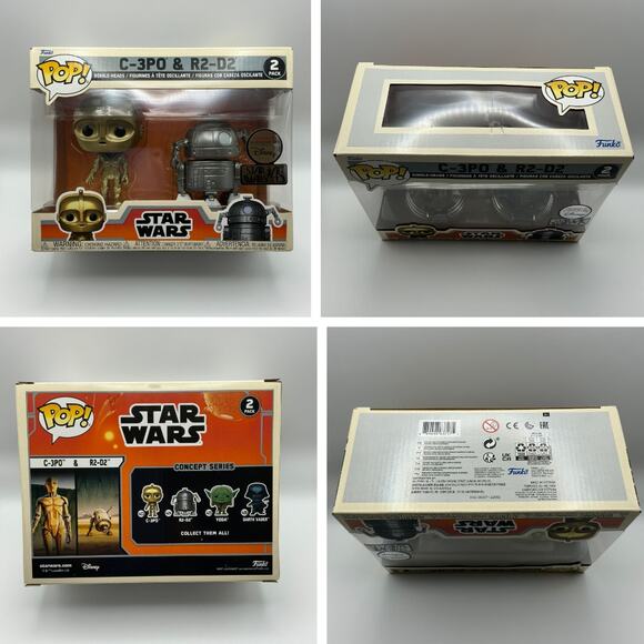Star Wars Funko Pop Bundle Disney Parks C-3PO R2-D2 Chewbacca Leia - Picture 6 of 8
